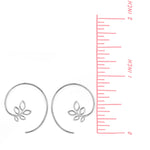 Boma Jewelry Earrings Leaf Pull Through Hoops