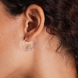 Boma Jewelry Earrings Leaf Pull Through Hoops