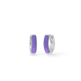 Boma Jewelry Earrings Light purple / Sterling Silver Mini Huggie Hoops with Color