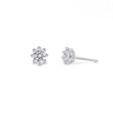 Boma Jewelry Earrings Liv Studs with White Topaz