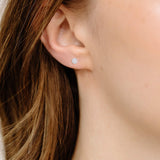 Boma Jewelry Earrings Liv Studs with White Topaz