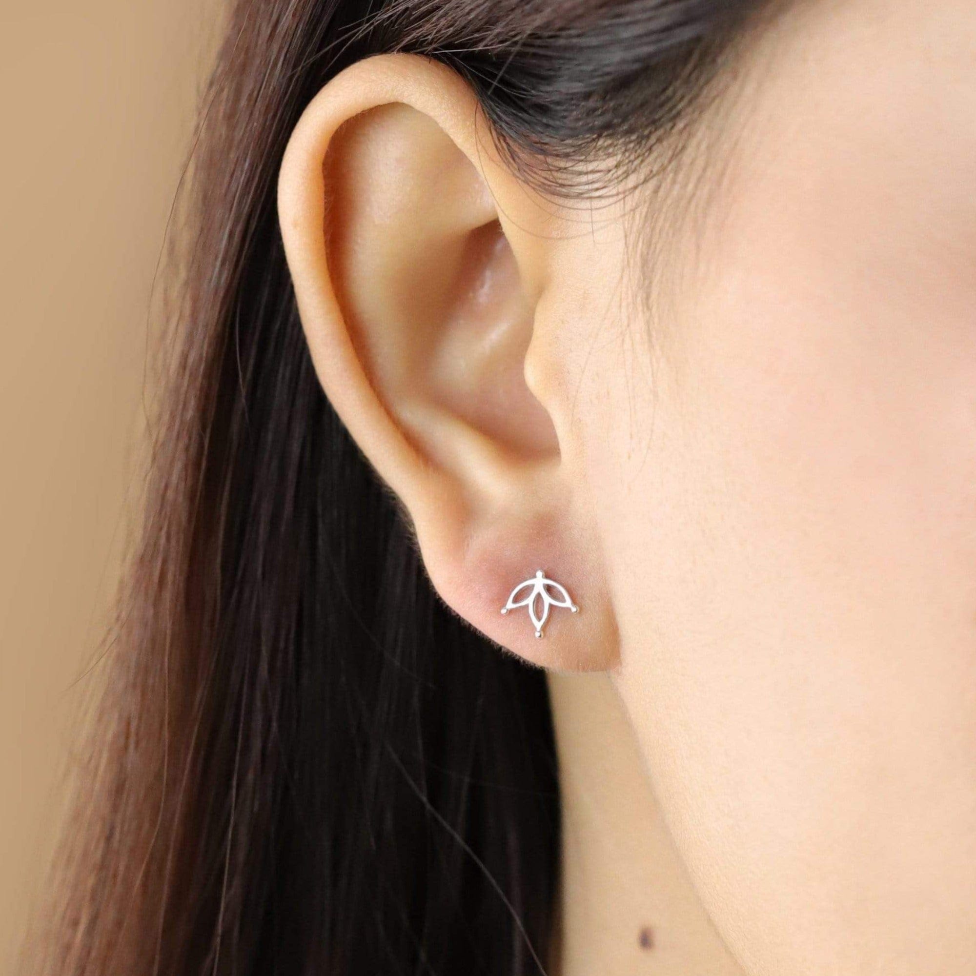 Boma Jewelry Earrings Lotus Petal Flower Studs