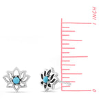 Boma Jewelry Earrings Lotus Studs with Stone