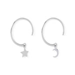 Boma Jewelry Earrings Lune & Etoile Pull Through Hoops