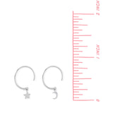 Boma Jewelry Earrings Lune & Etoile Pull Through Hoops