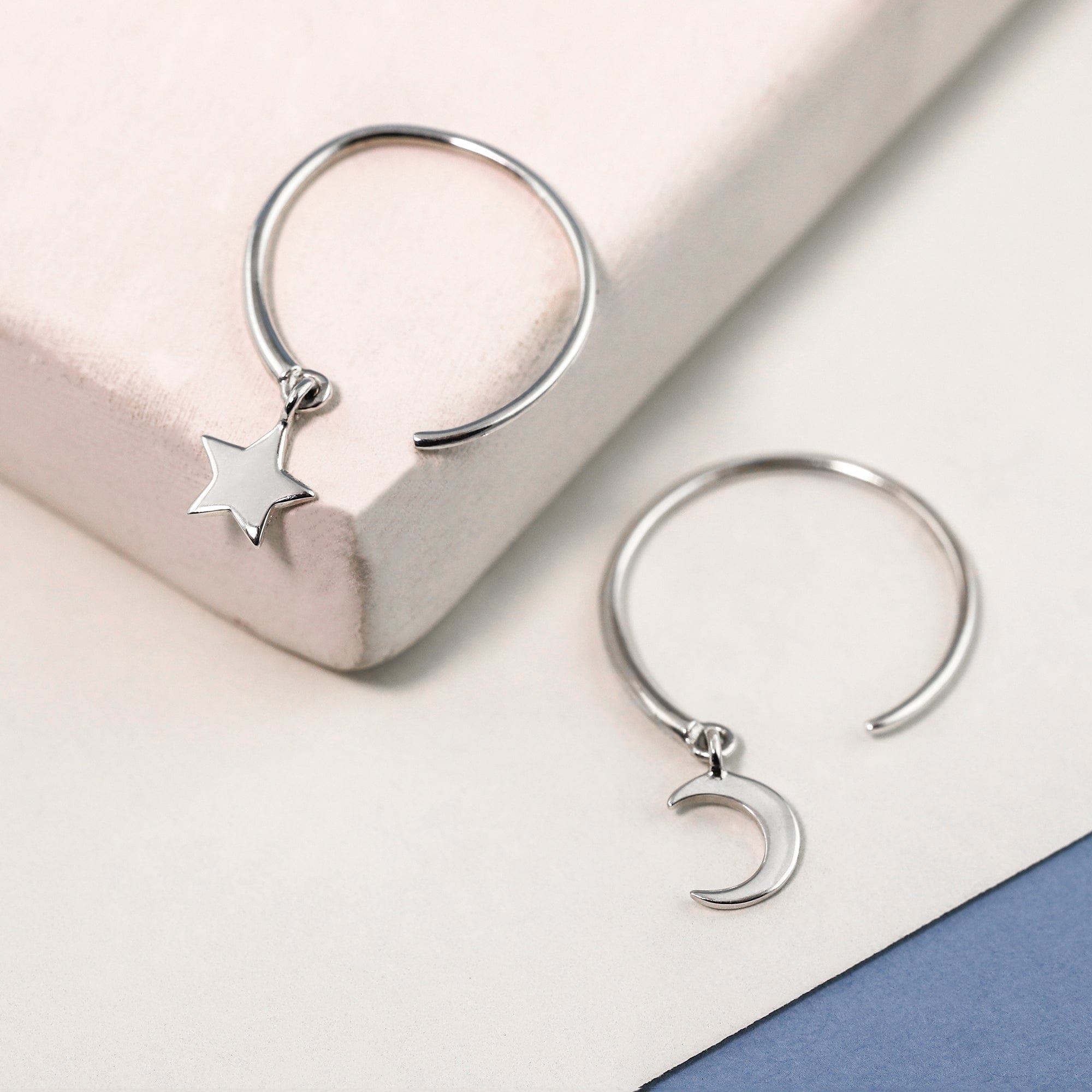 Boma Jewelry Earrings Lune & Etoile Pull Through Hoops