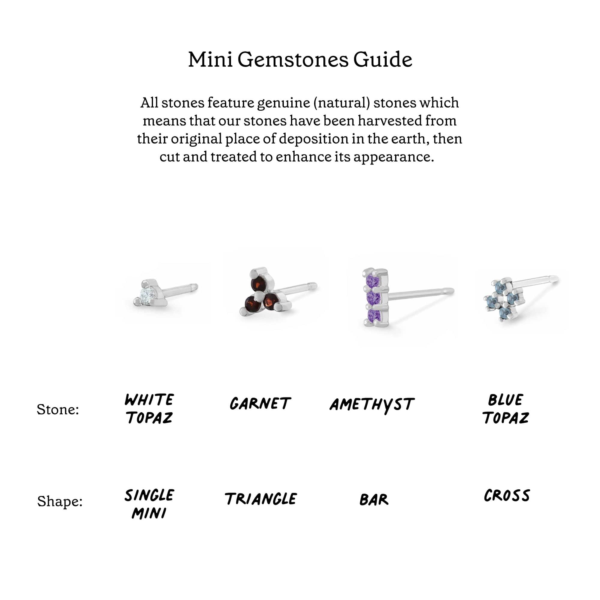 Boma Jewelry Earrings Mini Gemstone Cross Studs