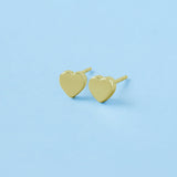 Boma Jewelry Earrings Mini Heart Studs Gold