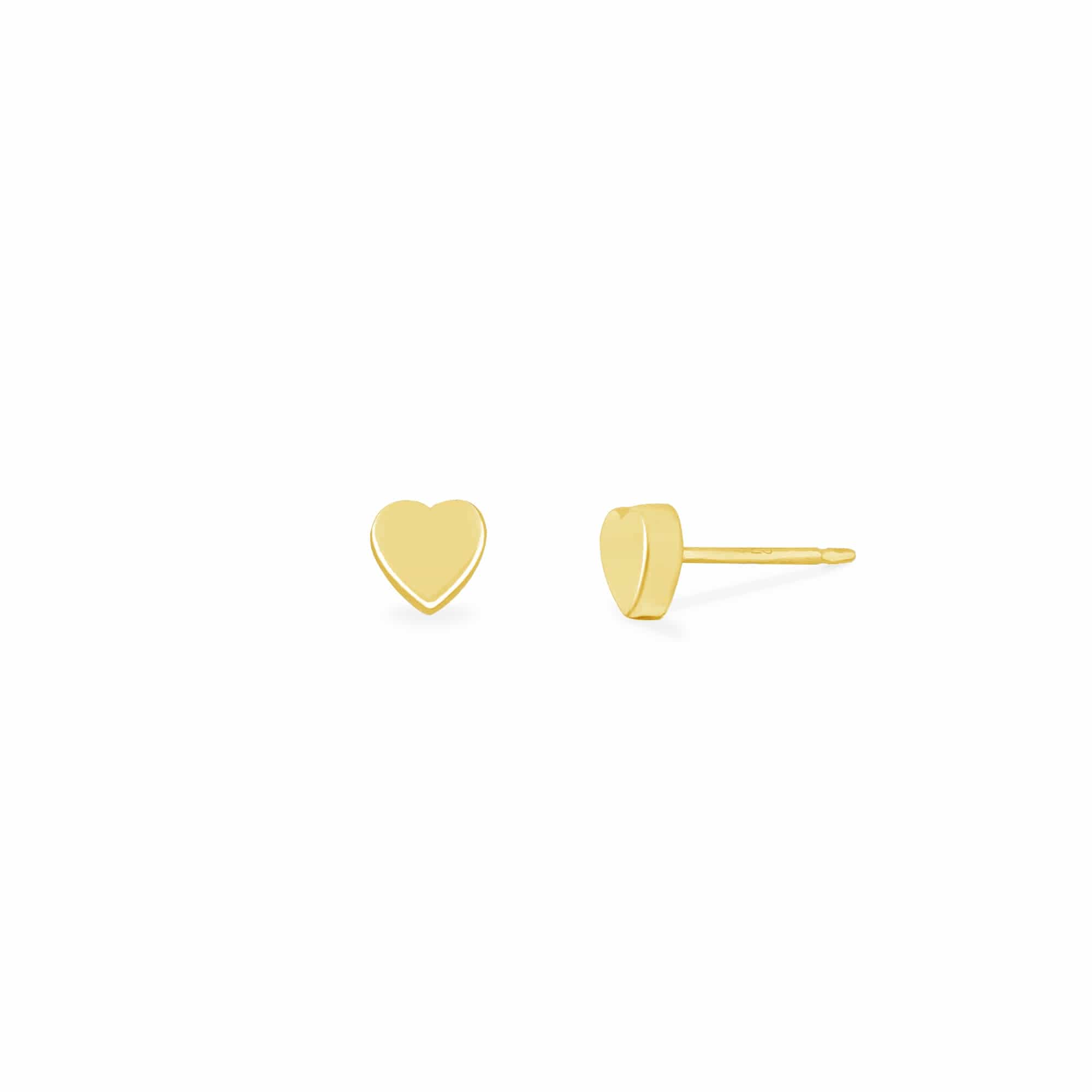 Boma Jewelry Earrings Mini Heart Studs Gold