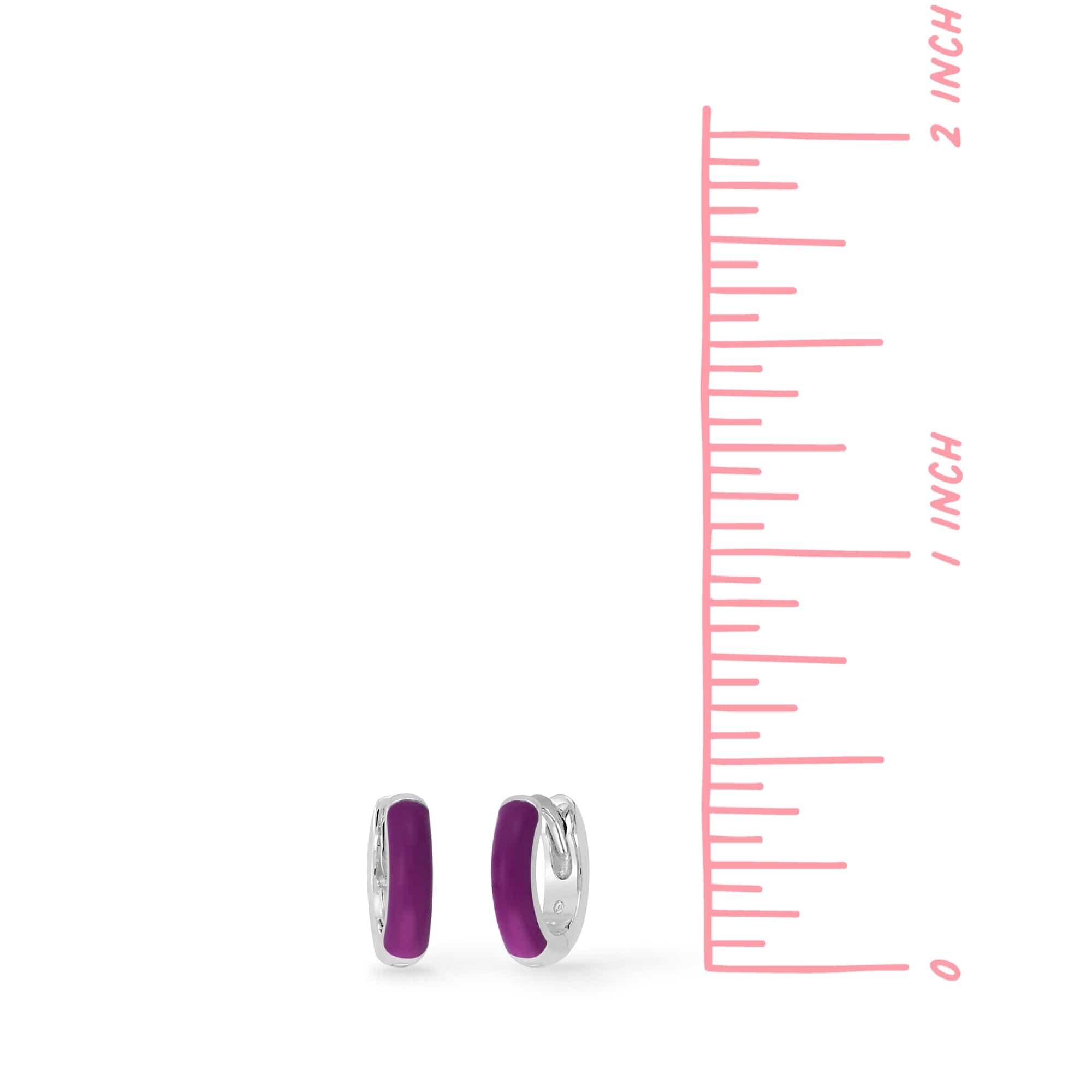 Boma Jewelry Earrings Mini Huggie Hoops with Color