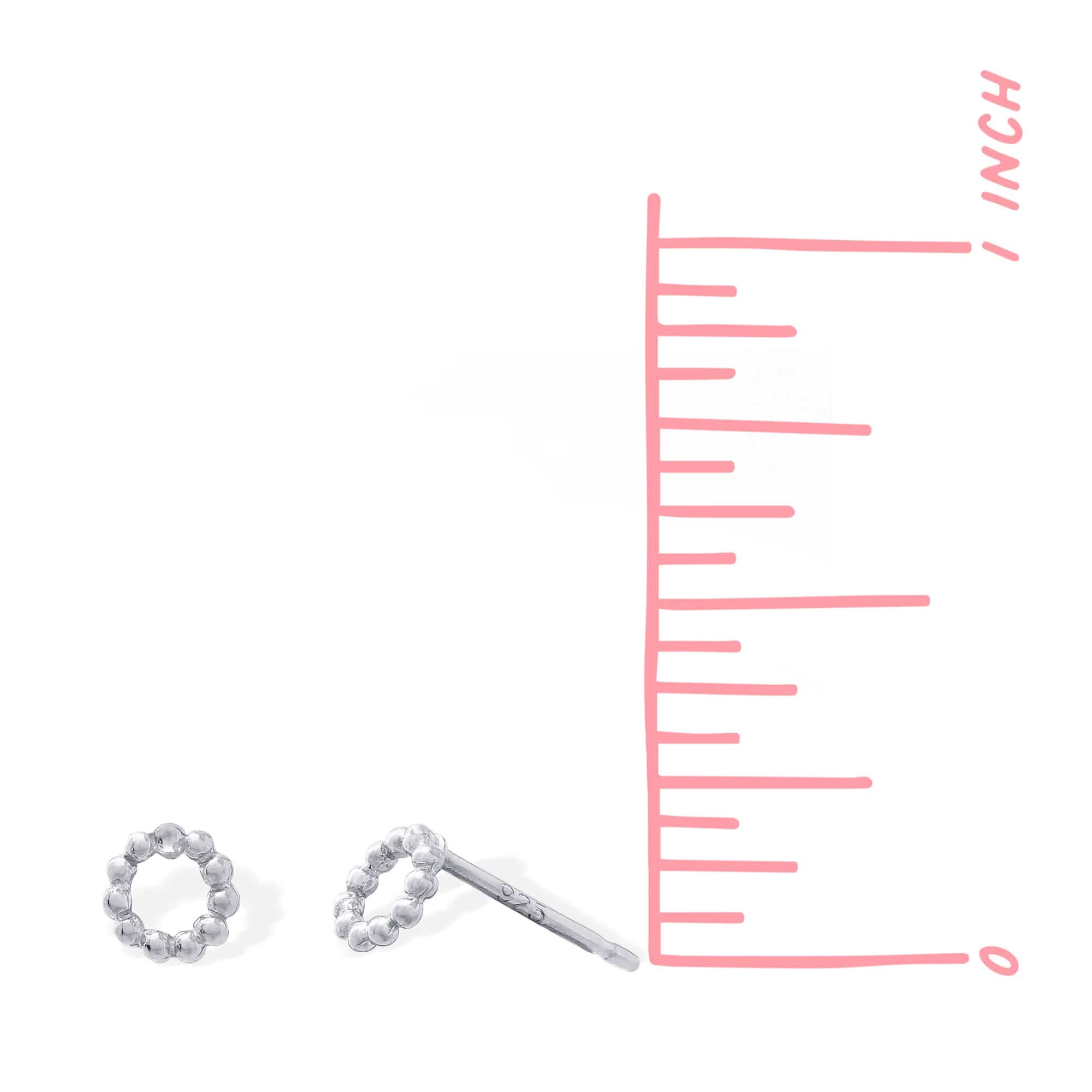 Boma Jewelry Earrings Mini Open Circle Dot Studs