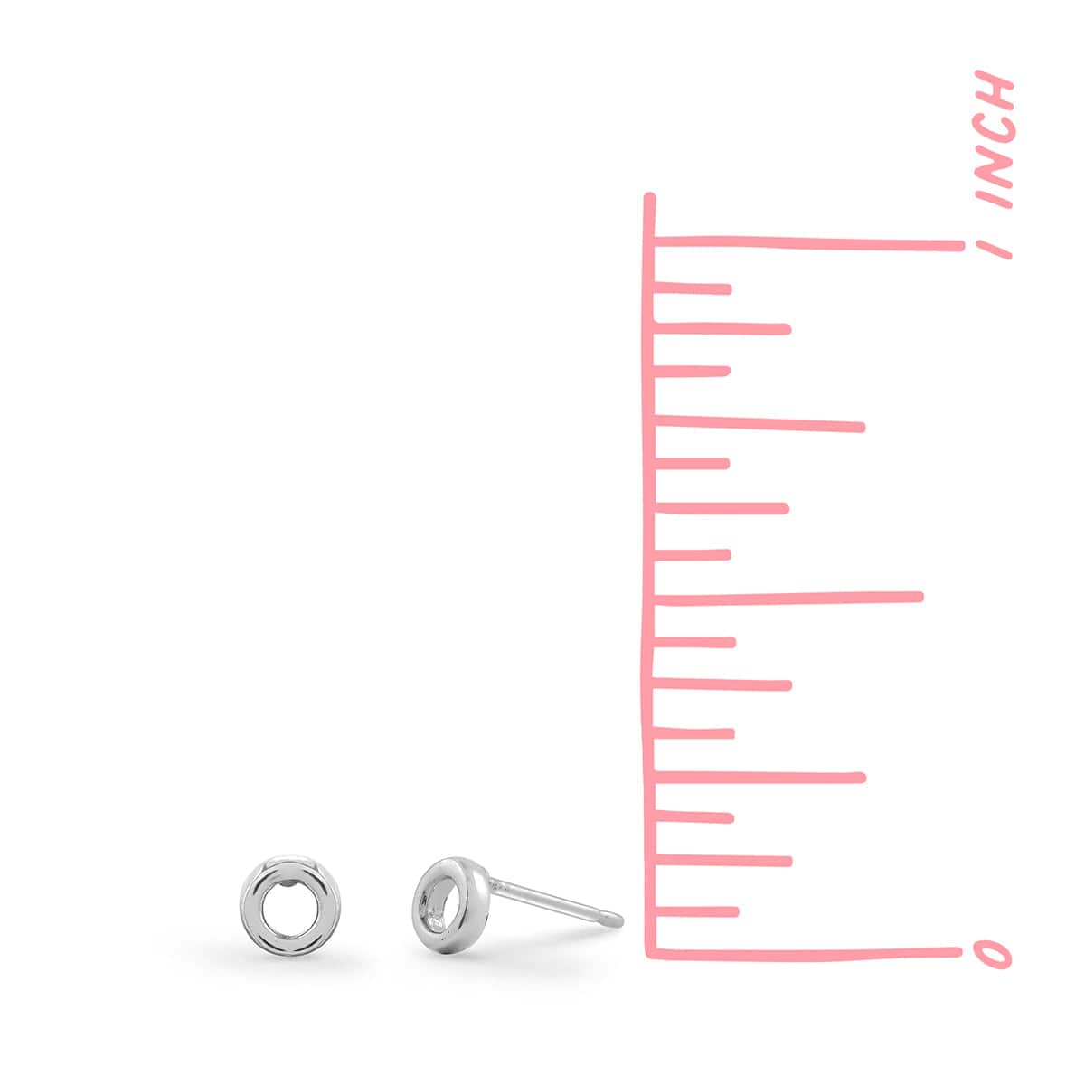 Boma Jewelry Earrings Mini open circle studs earring sterling silver
