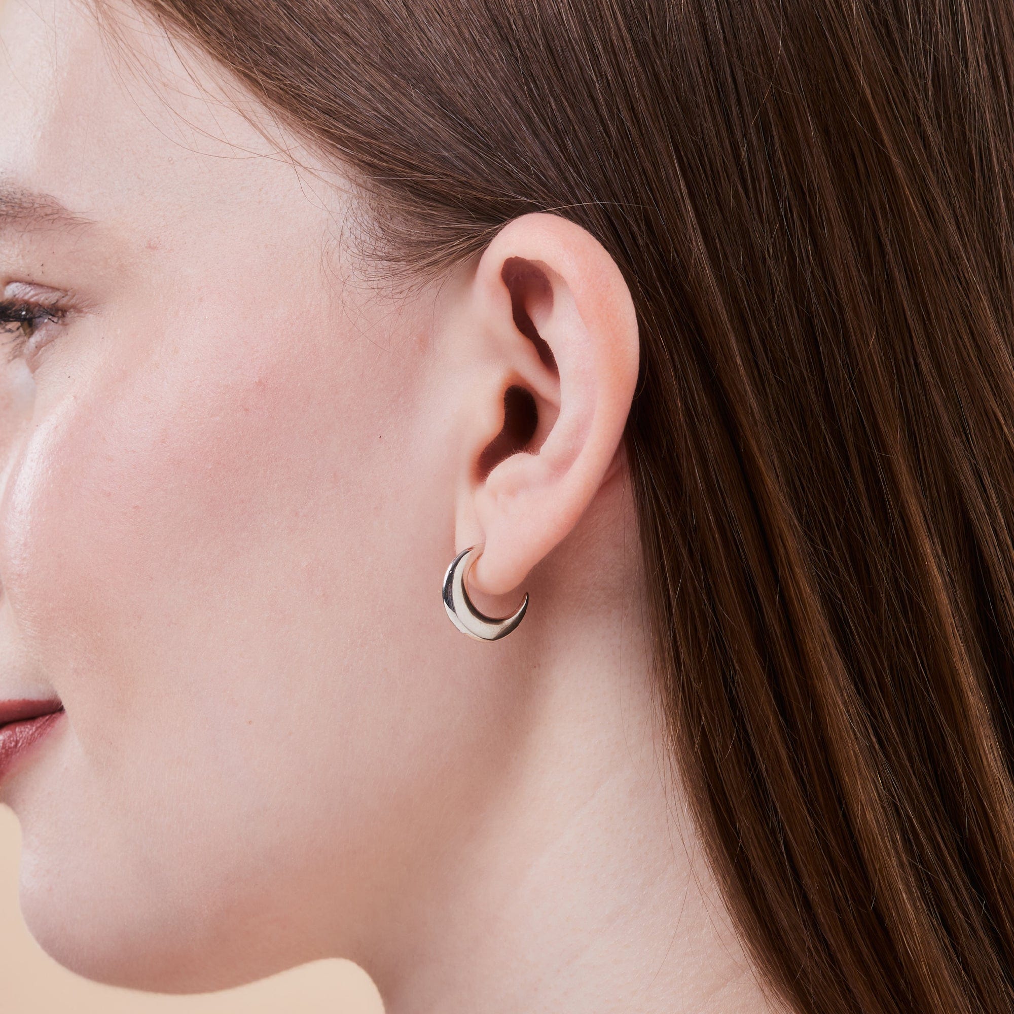Boma Jewelry Earrings Moon Shape Hoops