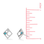 Boma Jewelry Earrings Moonlight Studs with Turquoise