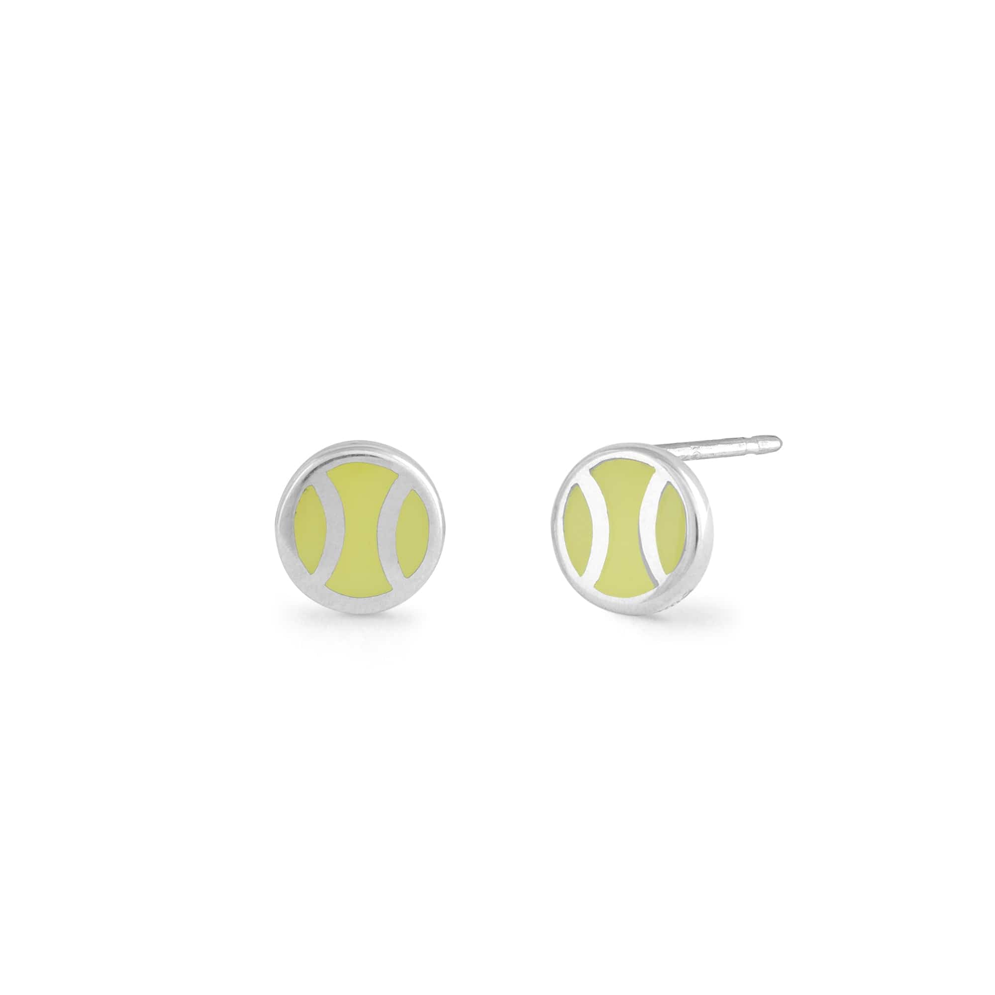 Boma Jewelry Earrings Neon Yellow Tennis Ball Studs