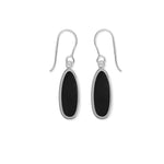 Boma Jewelry Earrings Onyx Synthetic Alina Teardrop Bezel Earrings with Stone