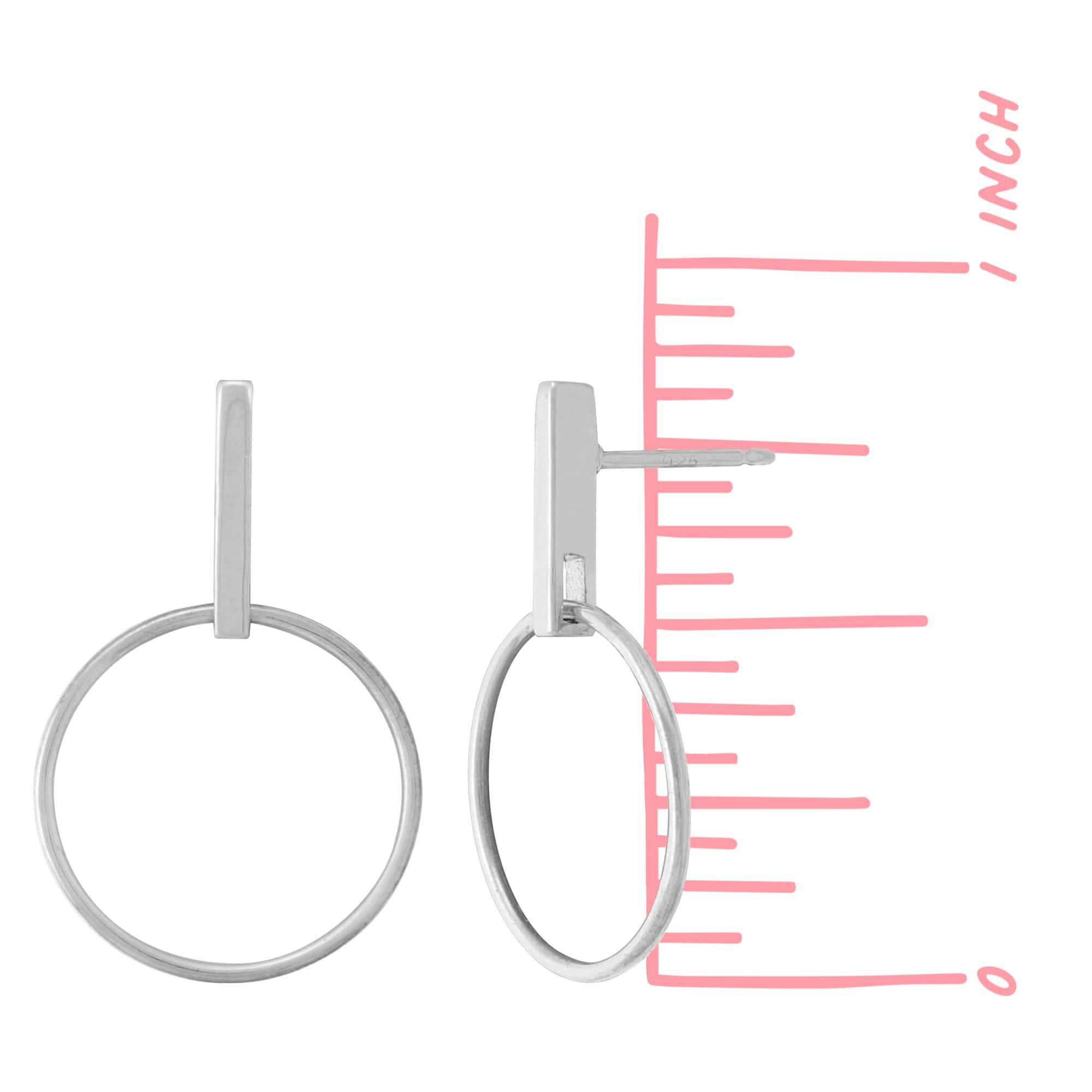 Boma Jewelry Earrings Open Circle With Bar Studs