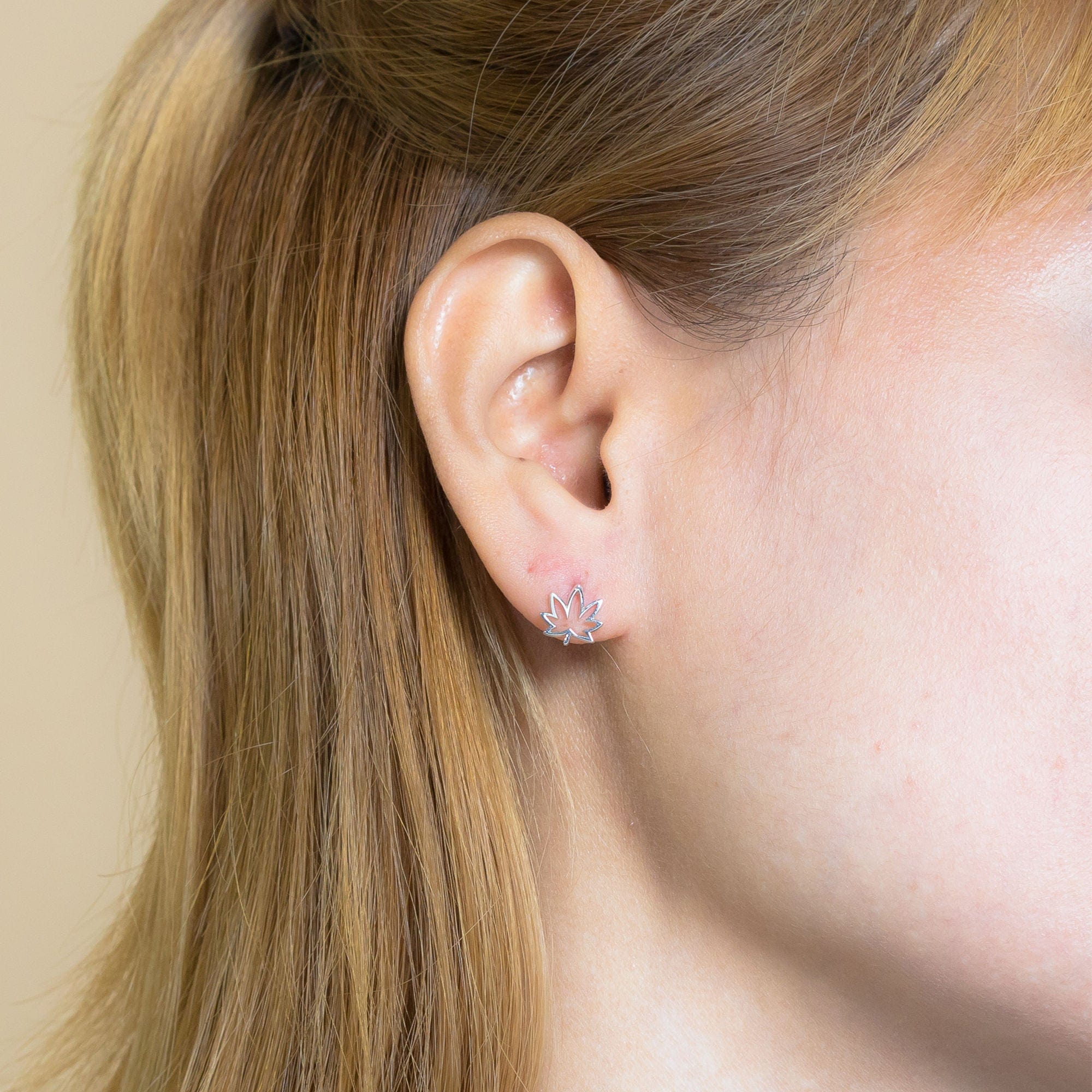 Boma Jewelry Earrings Open Maple Leaf Stud Earrings