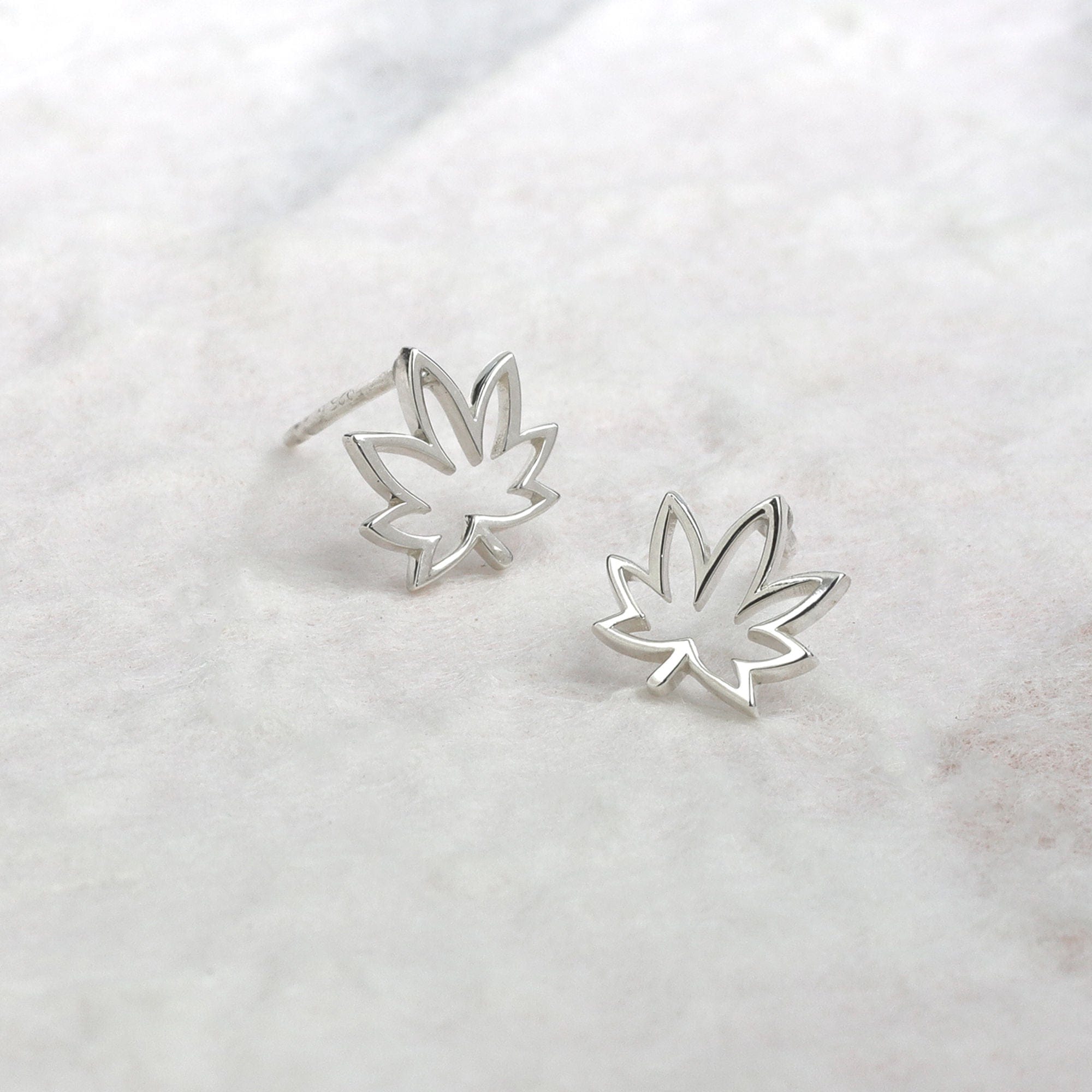 Boma Jewelry Earrings Open Maple Leaf Stud Earrings