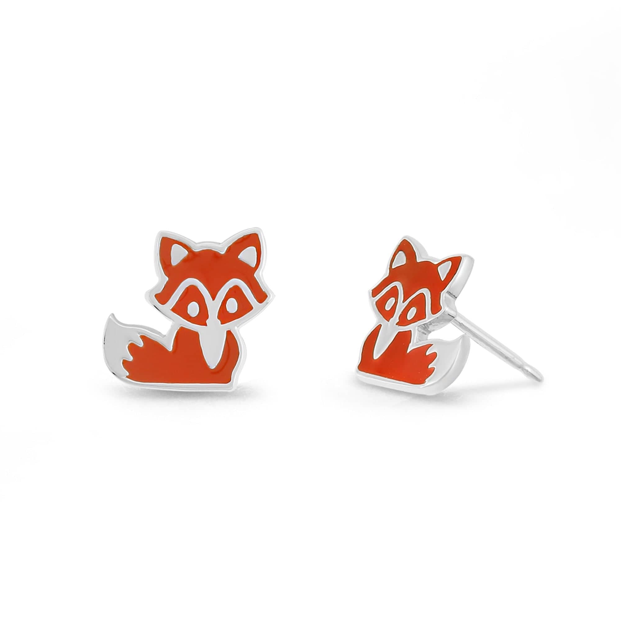 Boma Jewelry Earrings Orange Fox Stud Earrings