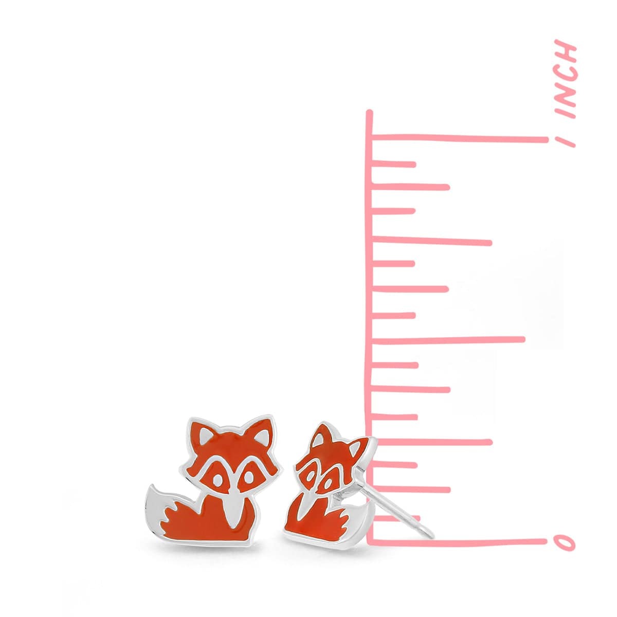 Boma Jewelry Earrings Orange Fox Stud Earrings