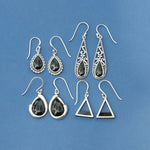 Boma Jewelry Earrings Organic Drop Shape Dangle Earrings with Genuine Stone