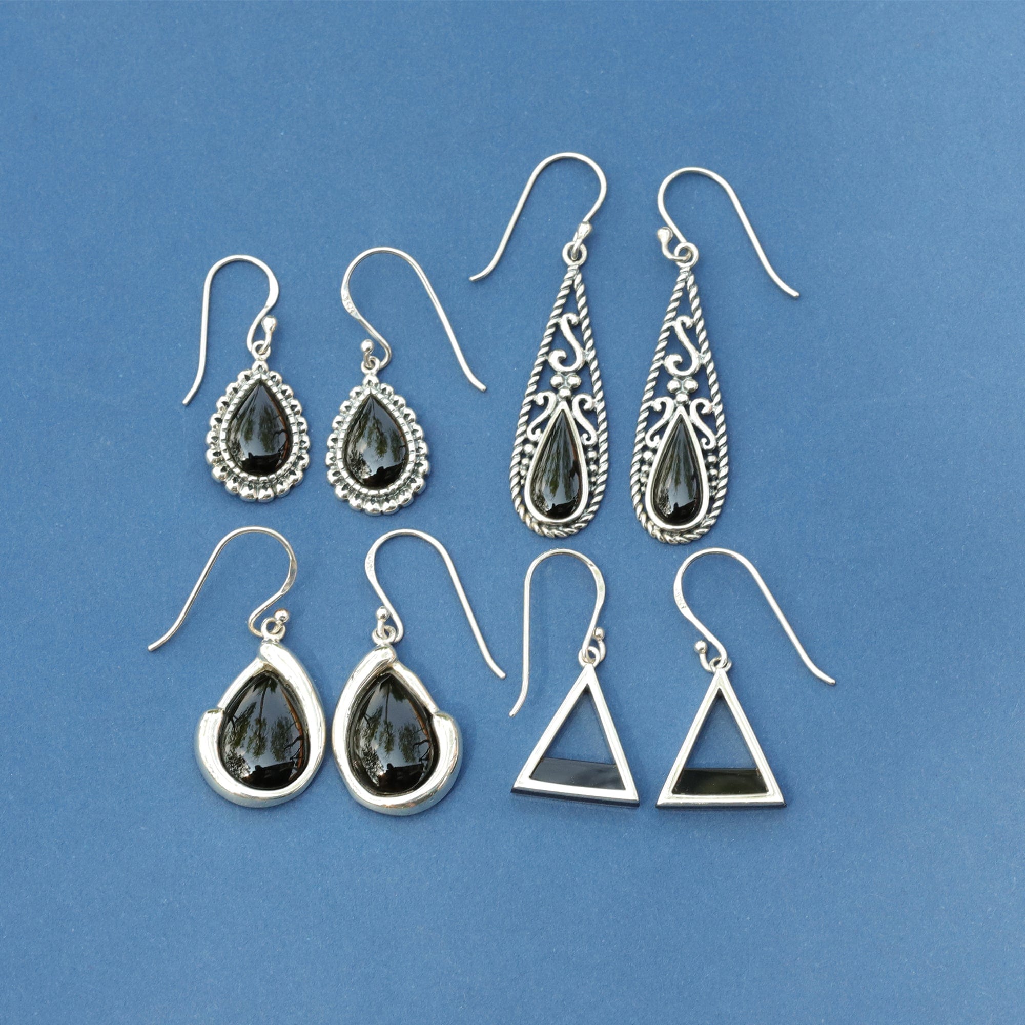 Boma Jewelry Earrings Organic Drop Shape Dangle Earrings with Genuine Stone