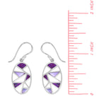 Boma Jewelry Earrings Oval Shaped 2-Stone Mosaic Dangle Earrings