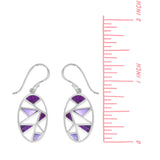 Boma Jewelry Earrings Oval Shaped 2-Stone Mosaic Dangle Earrings