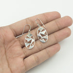 Boma Jewelry Earrings Oval Shaped 2-Stone Mosaic Dangle Earrings