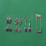 Boma Jewelry Earrings Oval Shaped 2-Stone Mosaic Dangle Earrings