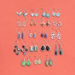 Boma Jewelry Earrings Oval Shaped 2-Stone Mosaic Dangle Earrings