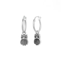 Boma Jewelry Earrings Owl Hoops Earrings