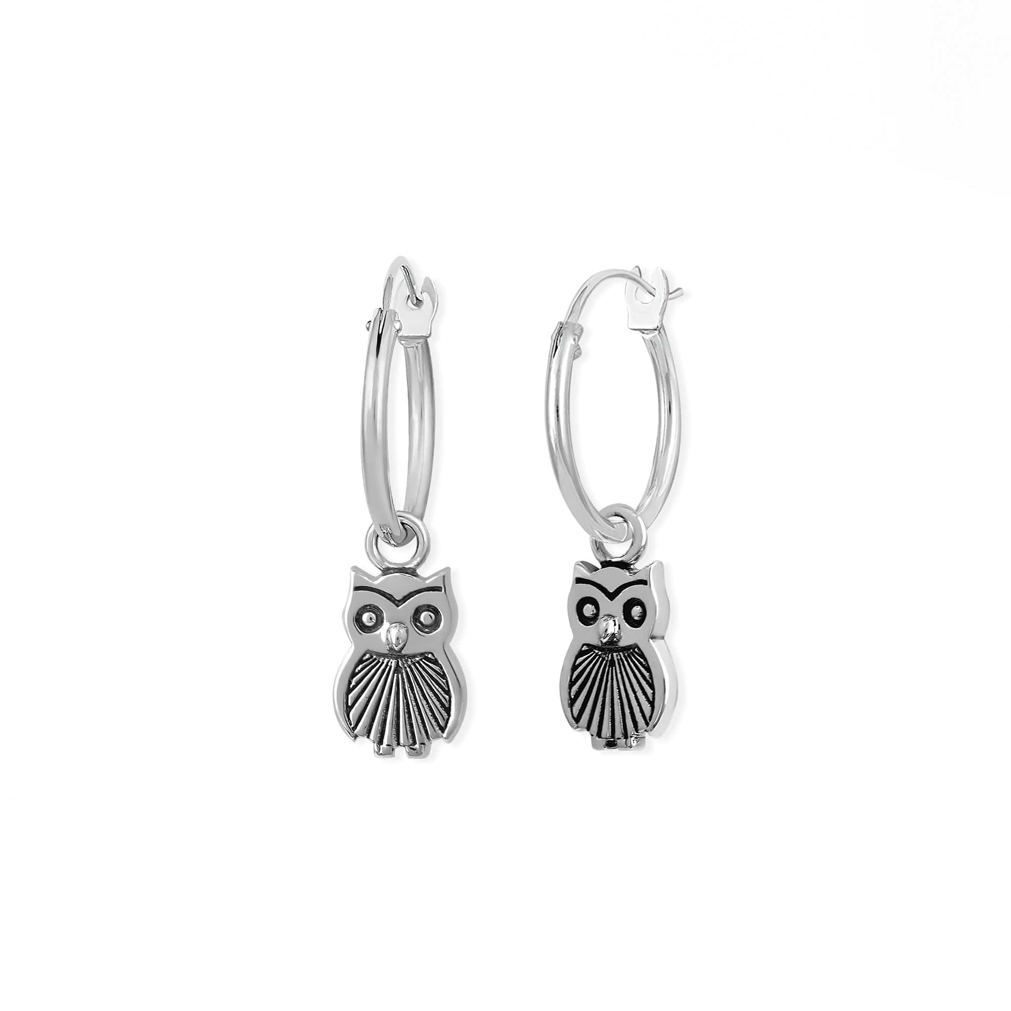 Boma Jewelry Earrings Owl Hoops Earrings