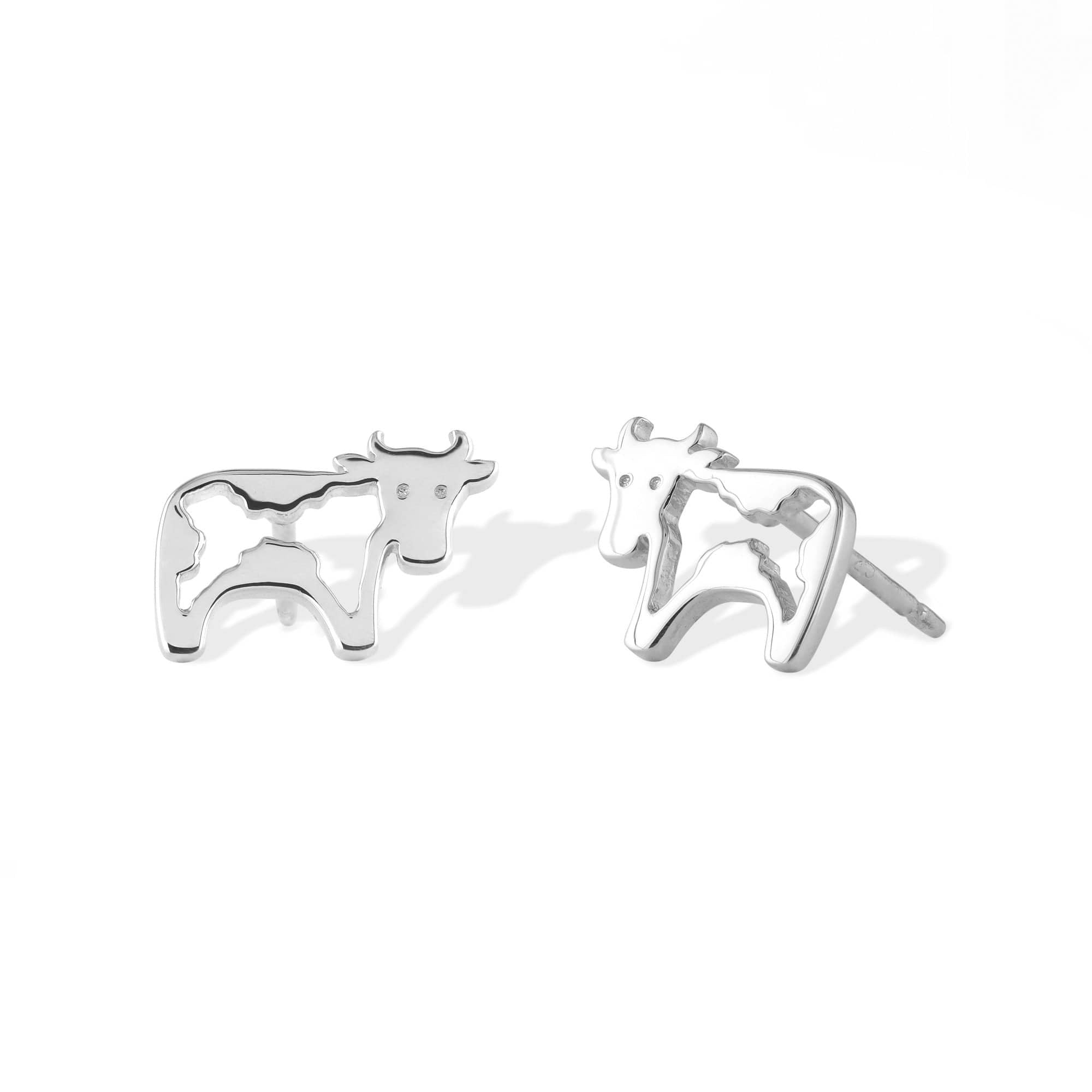 Boma Jewelry Earrings Ox Animal Zodiac Stud Earrings