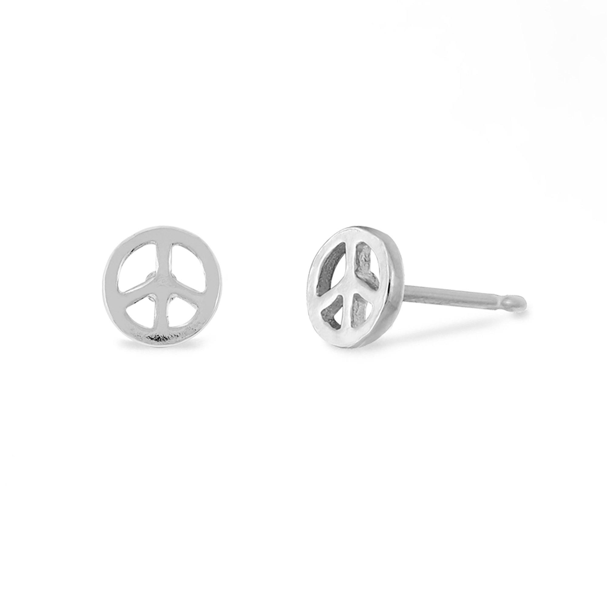 Boma Jewelry Earrings Peace Symbol Studs