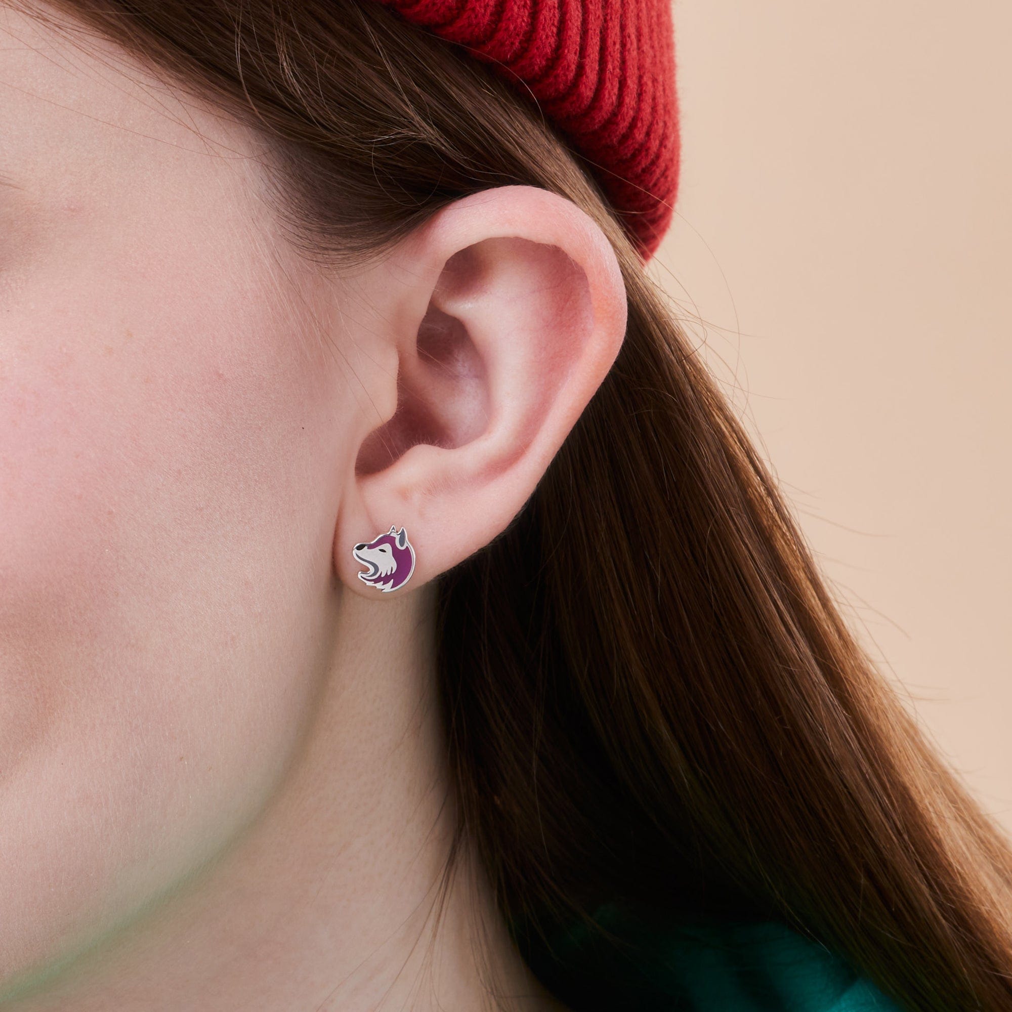 Boma Jewelry Earrings Purple Husky Studs