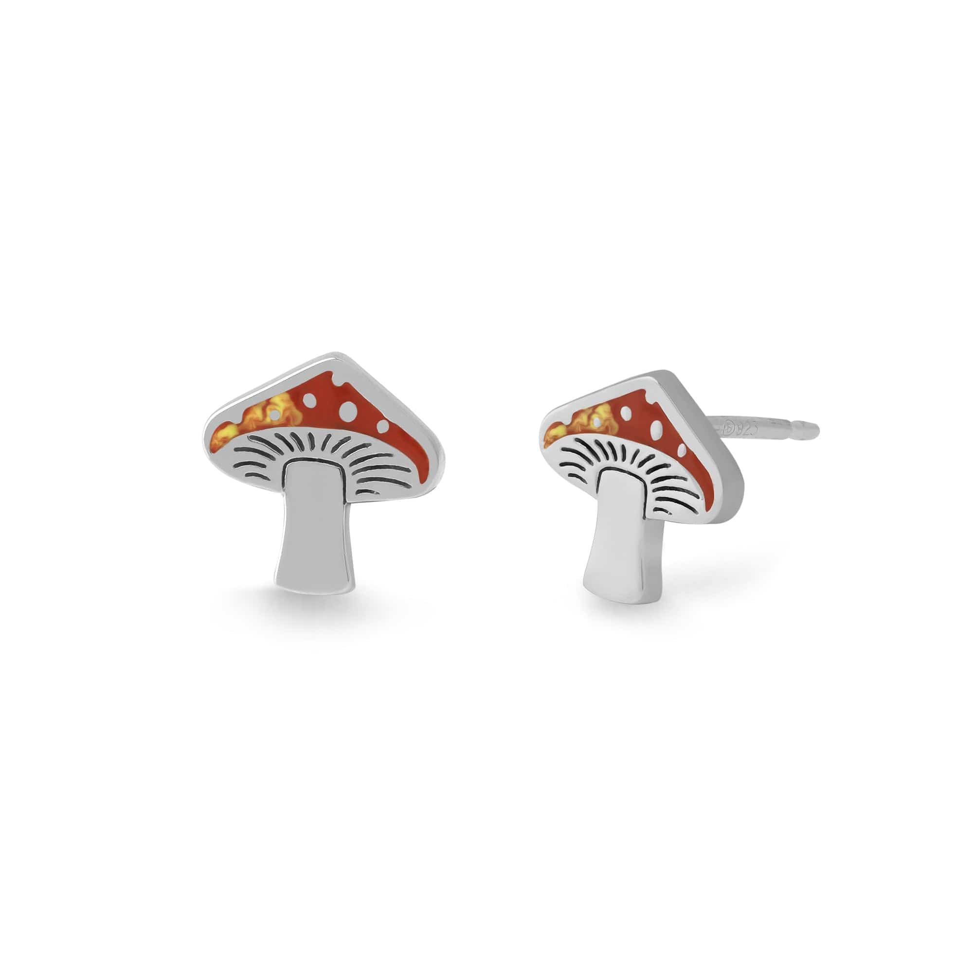 Boma Jewelry Earrings Red Mushroom Studs