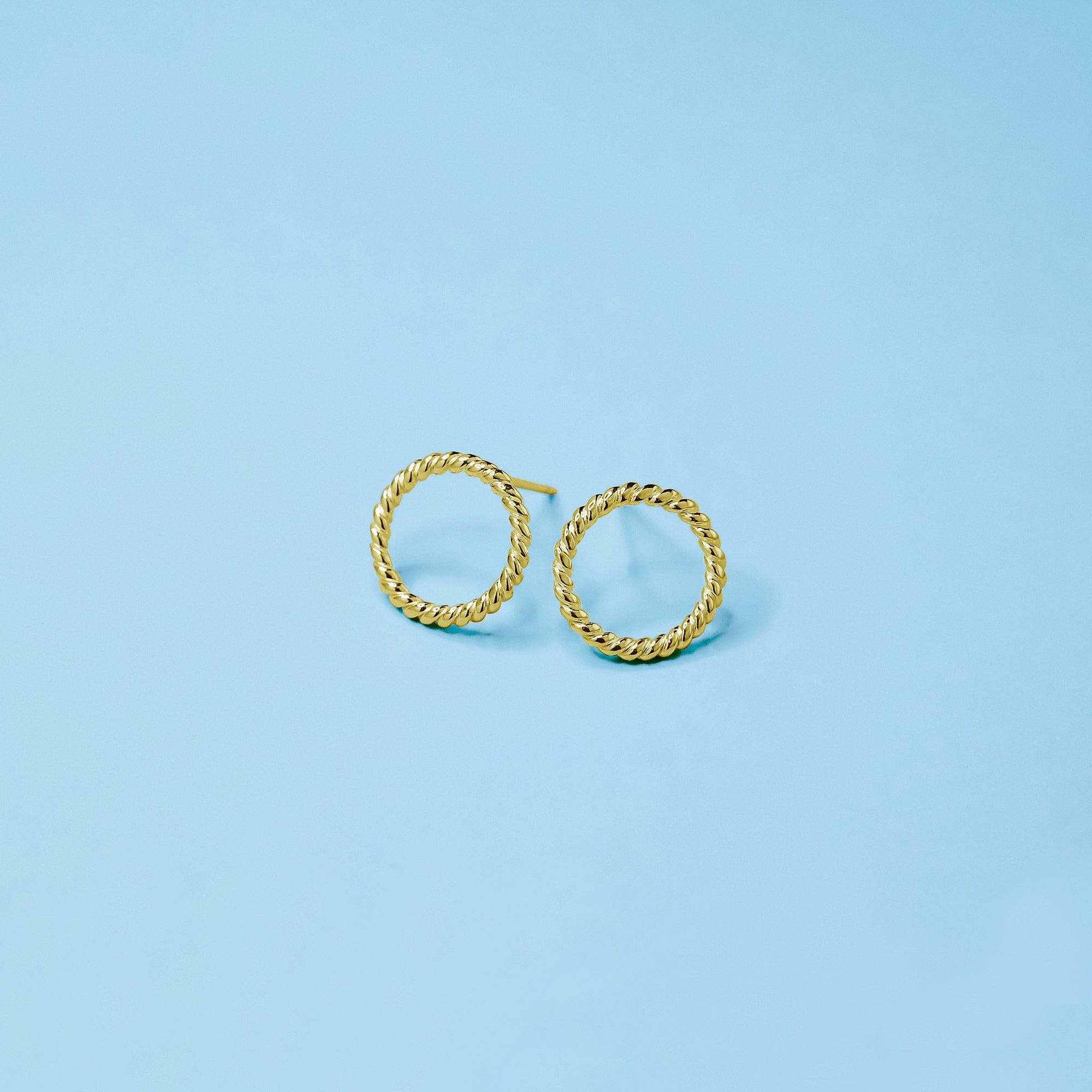Boma Jewelry Earrings Rope Circle Studs Gold