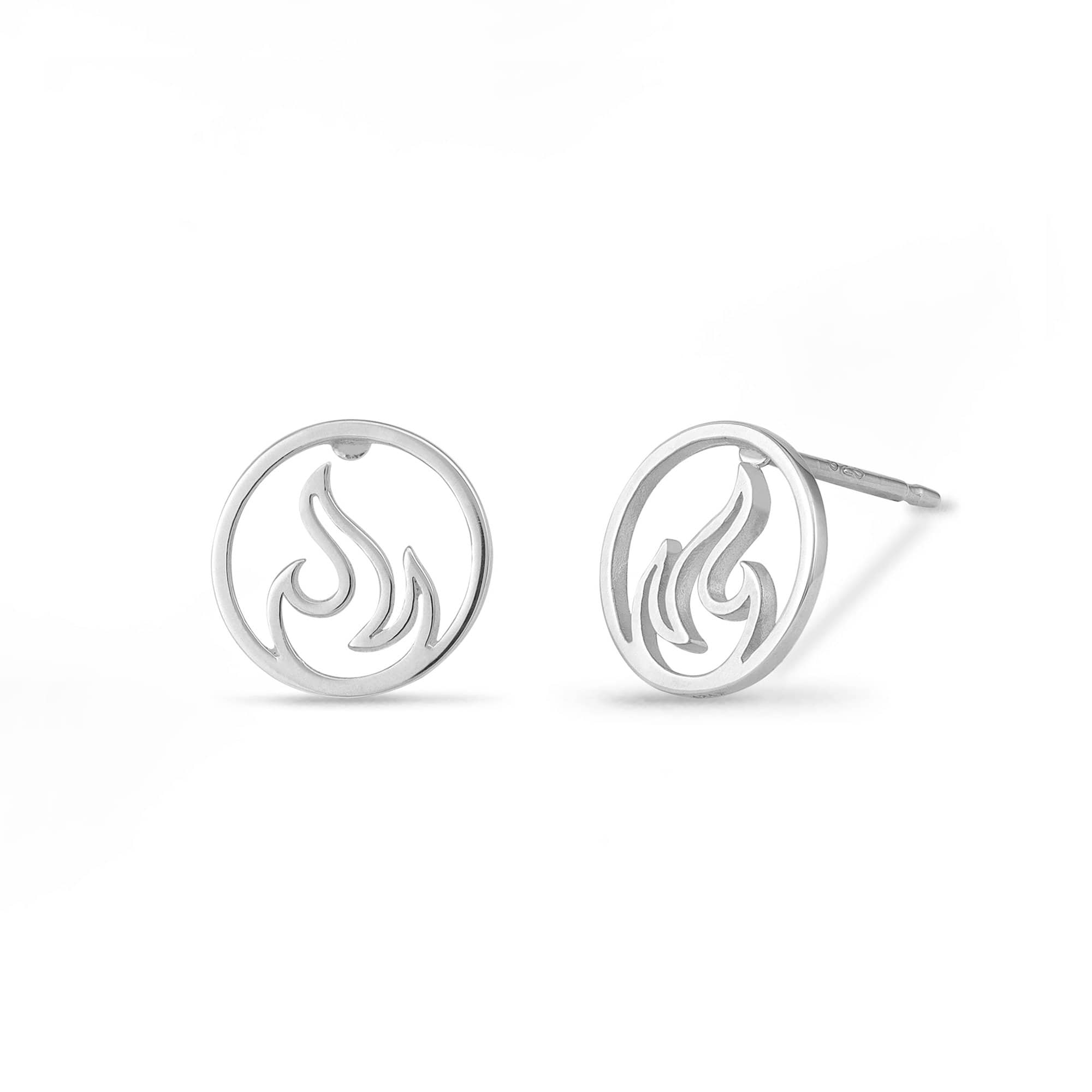 Boma Jewelry Earrings Round Fire Flame Studs