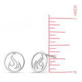 Boma Jewelry Earrings Round Fire Flame Studs