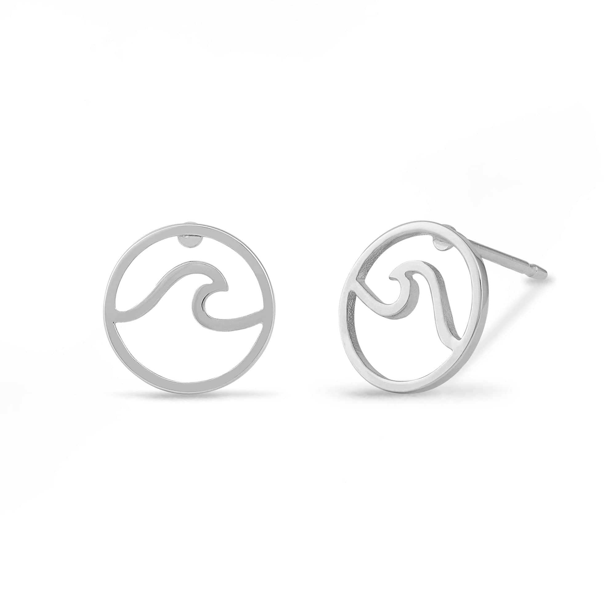 Boma Jewelry Earrings Round Wave Water Stud Earrings