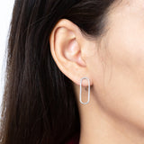 Boma Jewelry Earrings Rounded Rectangle With Bar Studs