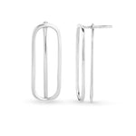 Boma Jewelry Earrings Rounded Rectangle With Bar Studs