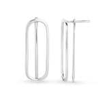 Boma Jewelry Earrings Rounded Rectangle With Bar Studs