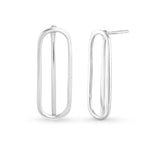 Boma Jewelry Earrings Rounded Rectangle With Bar Studs
