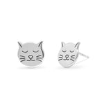 Boma Jewelry Earrings Sleepy Cat Stud Earrings
