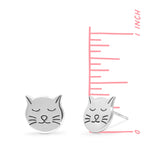 Boma Jewelry Earrings Sleepy Cat Stud Earrings