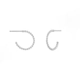 Boma Jewelry Earrings Sterling Silver / 0.5" Dot Hoops