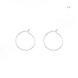 Boma Jewelry Earrings Sterling Silver / 0.8" Aiko Hoop Earrings